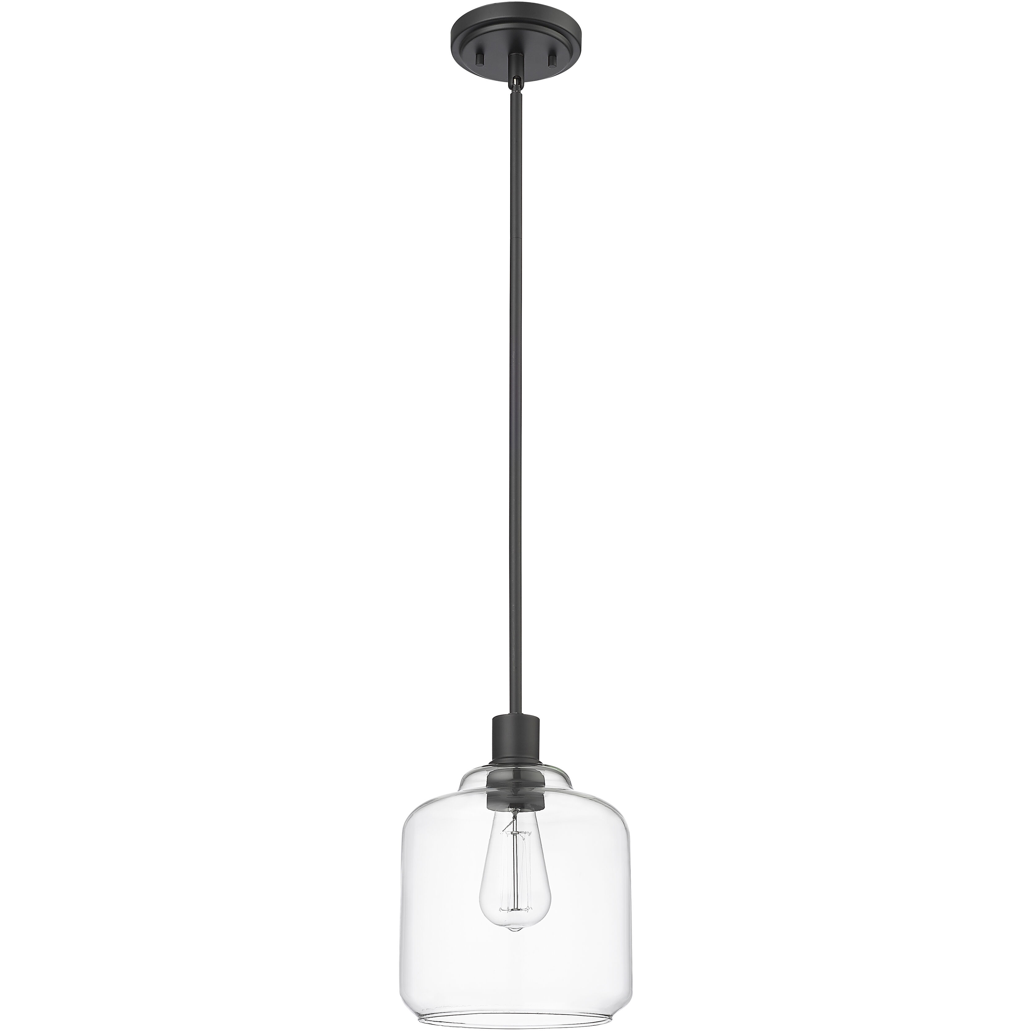 Asheville 1 Light 8 inch Matte Black Mini Pendant Ceiling Light